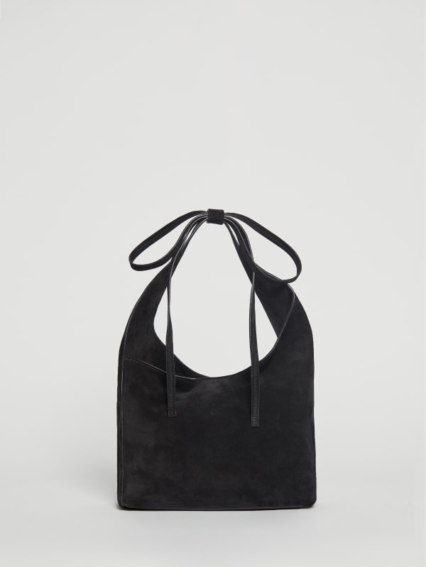 Small Vittoria Tote - Black Suede